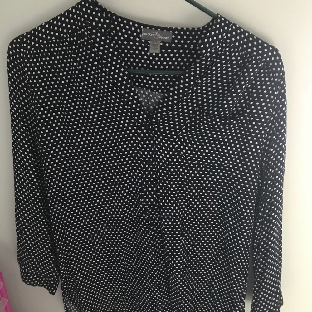 Stitch fix Market and spruce colibri polka dot top